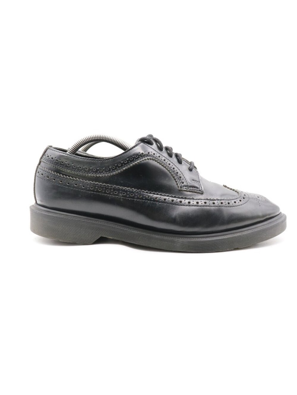 Doc Dr. Martens 3989 Men's Size UK 10 Black Smooth Leather Wingtip Brogue Shoes
